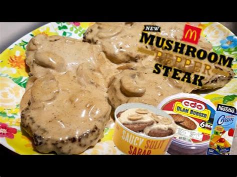 Mushroom Pepper Steak Ala. McDonald's Recipe .
